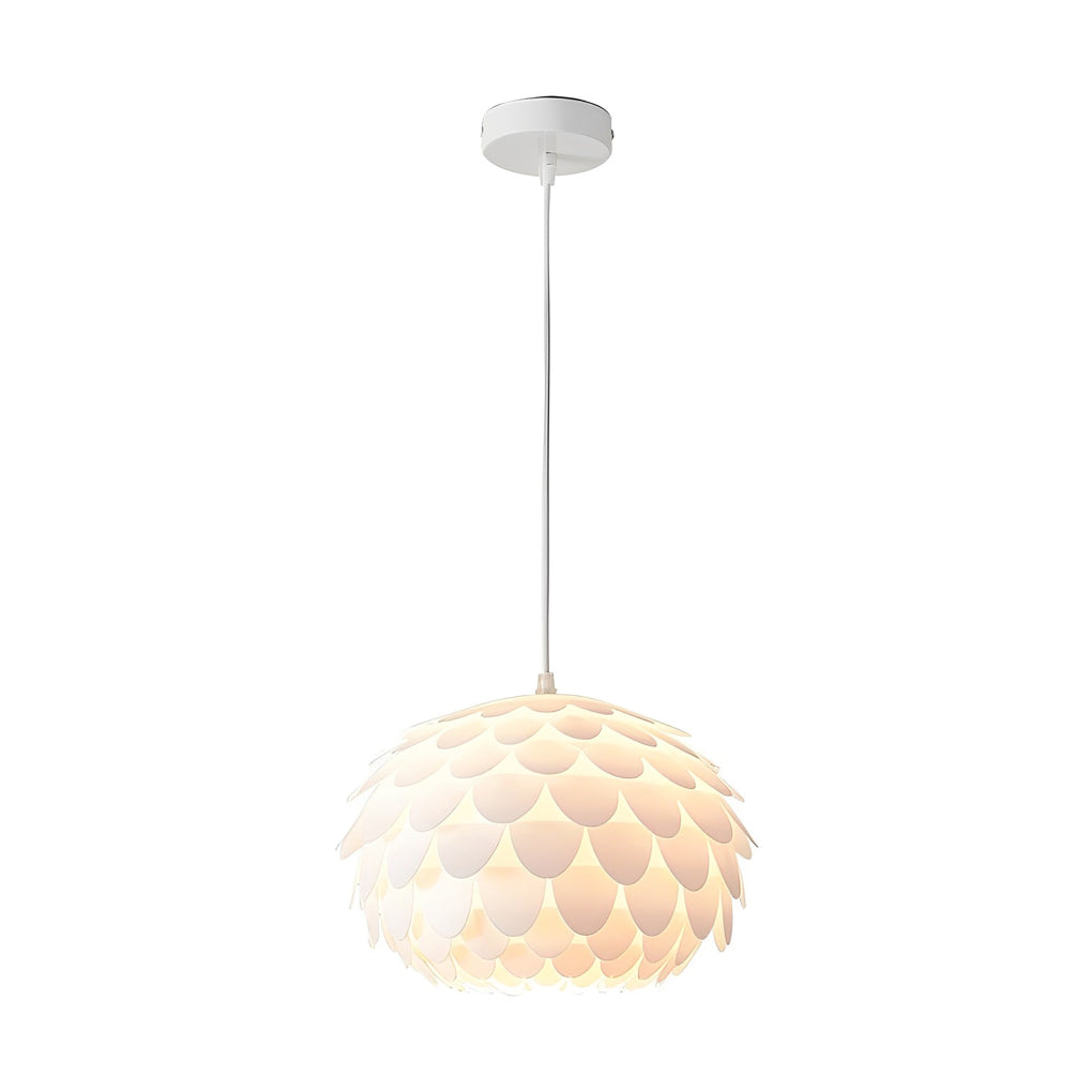 Round Fish Scales Three Step Dimming LED White Modern Pendant Lightings
