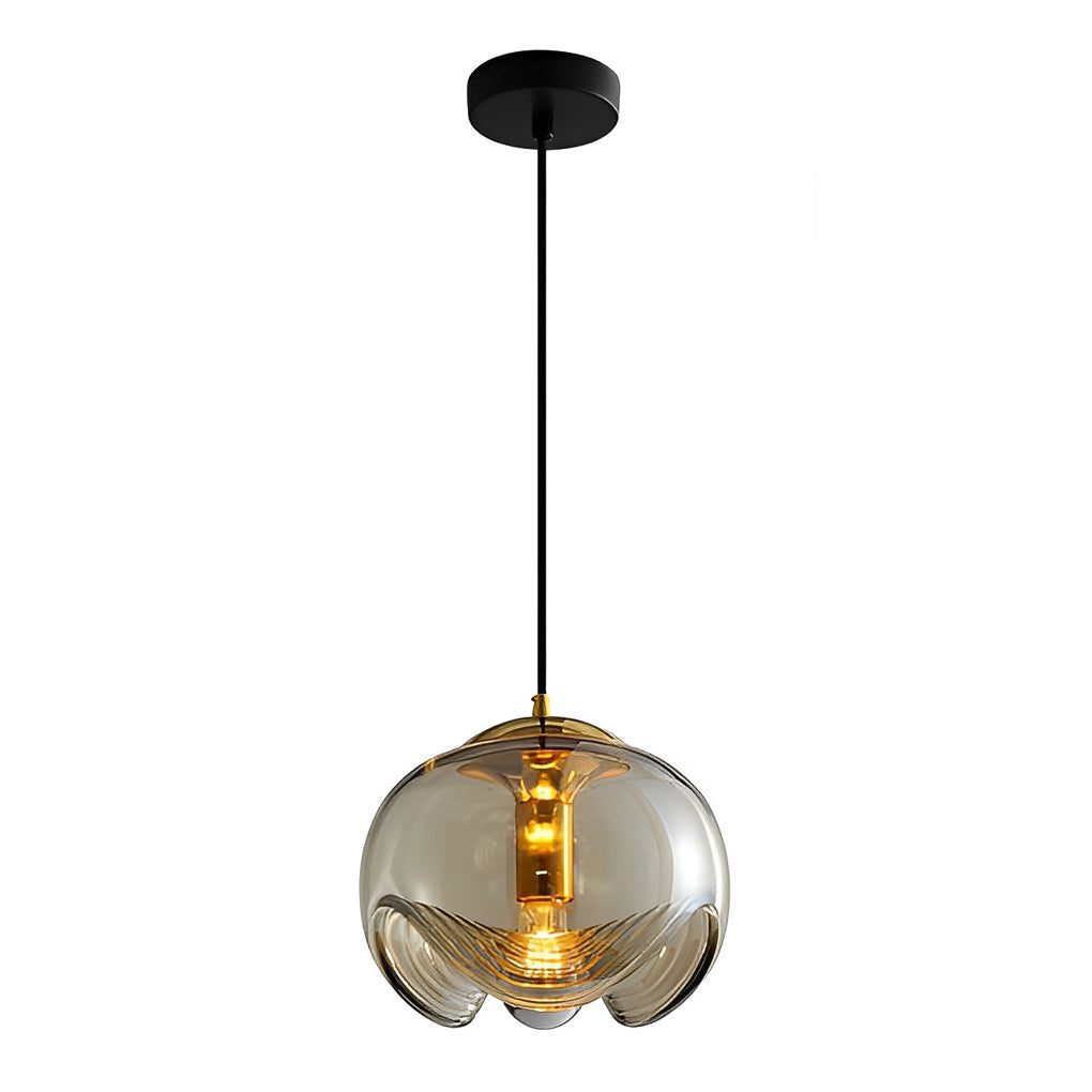 Retro Creative Electroplated Glass LED Modern Pendant Light Hanging Light Fixture