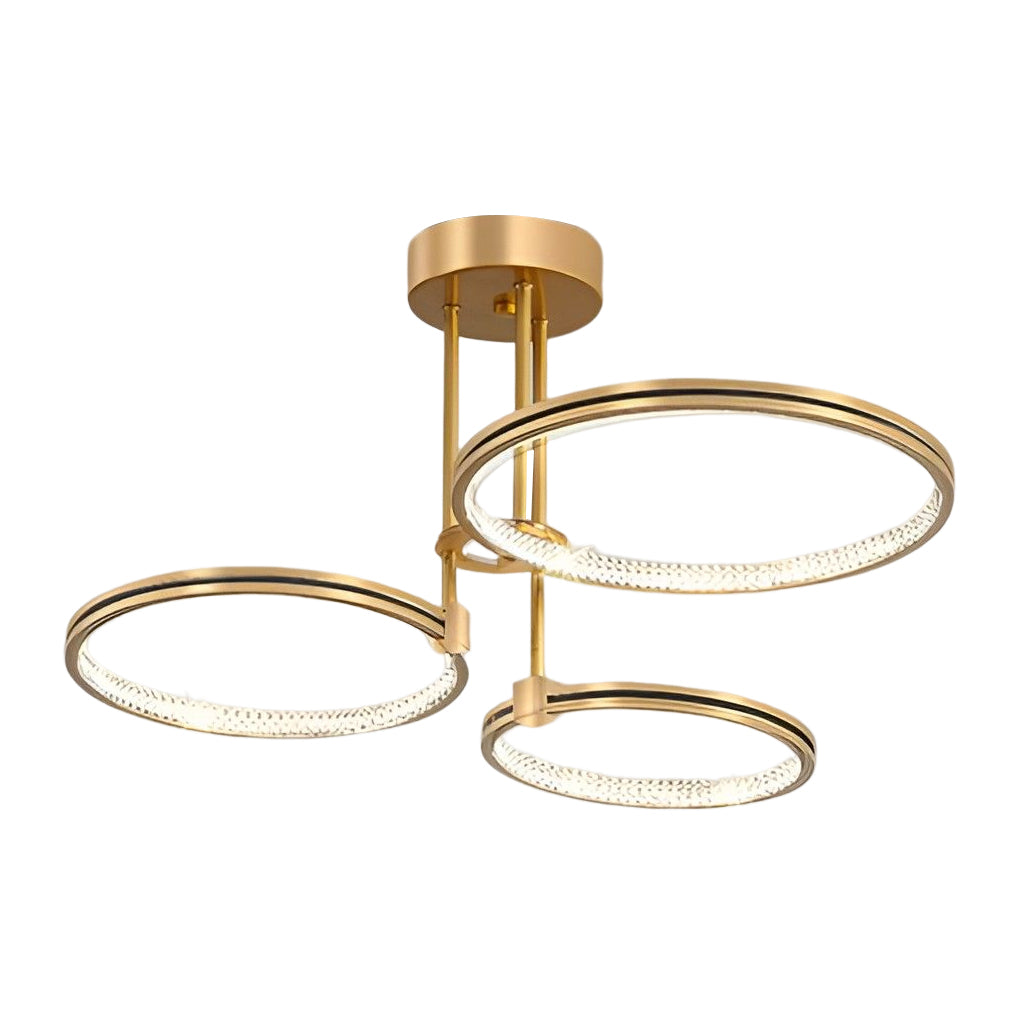 Minimalist 3 Ring Metal Nordic Ceiling Lights Chandelier Hanging Light Fixture