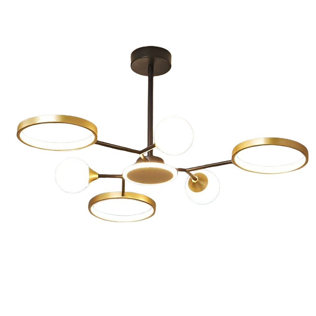 6 Lights Circles LED Modern Ceiling Lights Chandelier Hanging Light Fixture