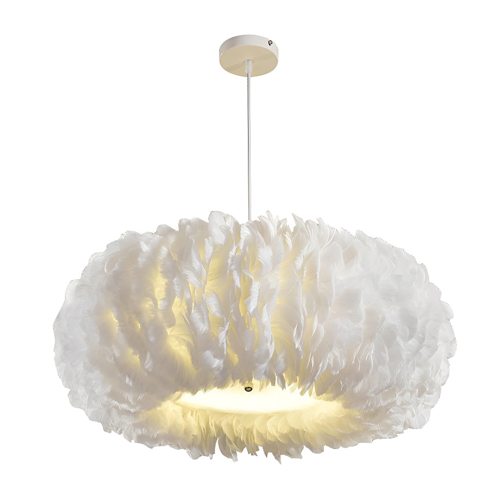 Minimalist Feathers White Creative Modern Pendant Lightinging Chandelier