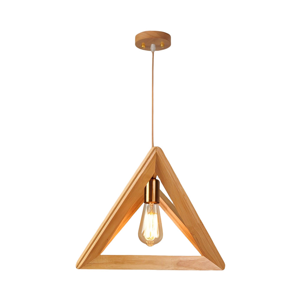 Creative Wood Frame Geometric Art Minimalist Nordic Pendant Lightings