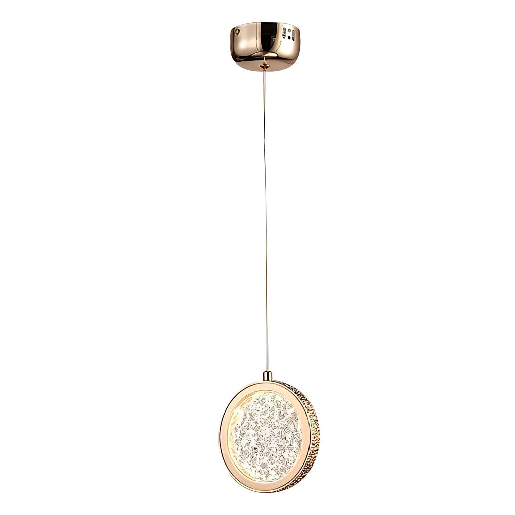 Creative Round Iron Acrylic Three Step Dimming Modern Pendant Lightings