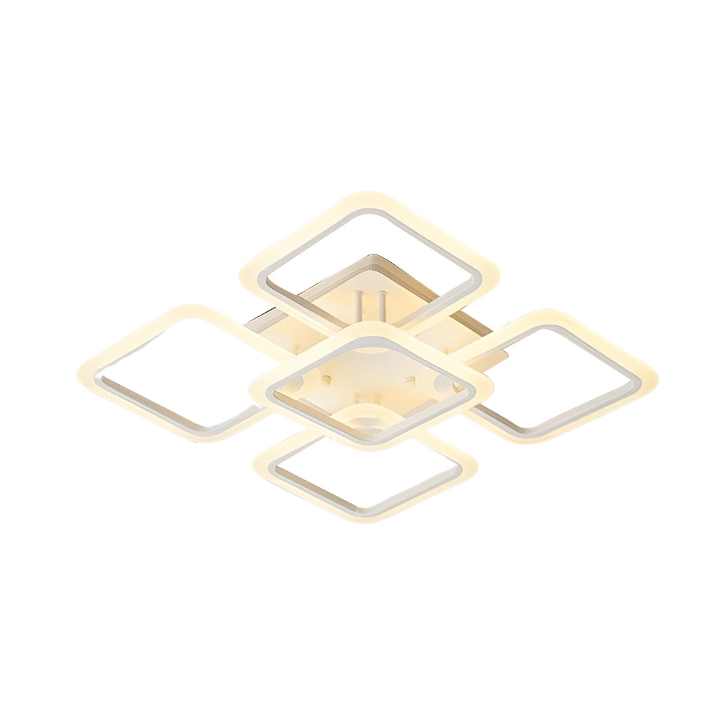 Square Creative Stepless Dimming with Remote Modern Ceiling Lighting Fixture