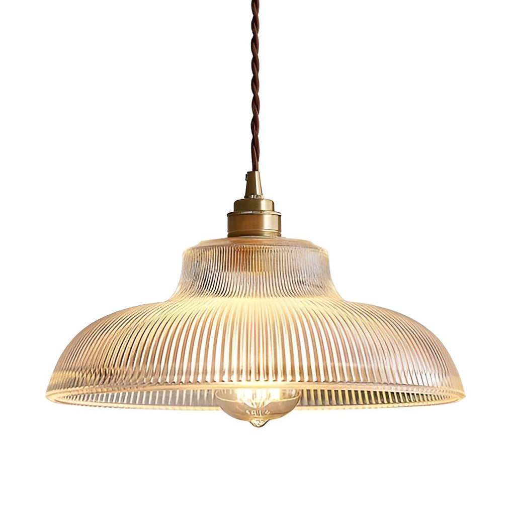 Vintage Round Glass Copper E27 Nordic Chandelier Hanging Ceiling Lightings