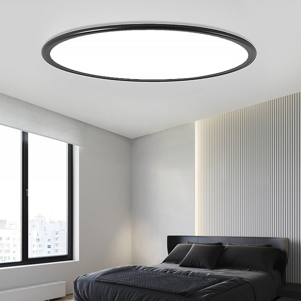 16'' Modern LED Ultrathin White Black Flush Mount Lights Circle Ceiling Lightings