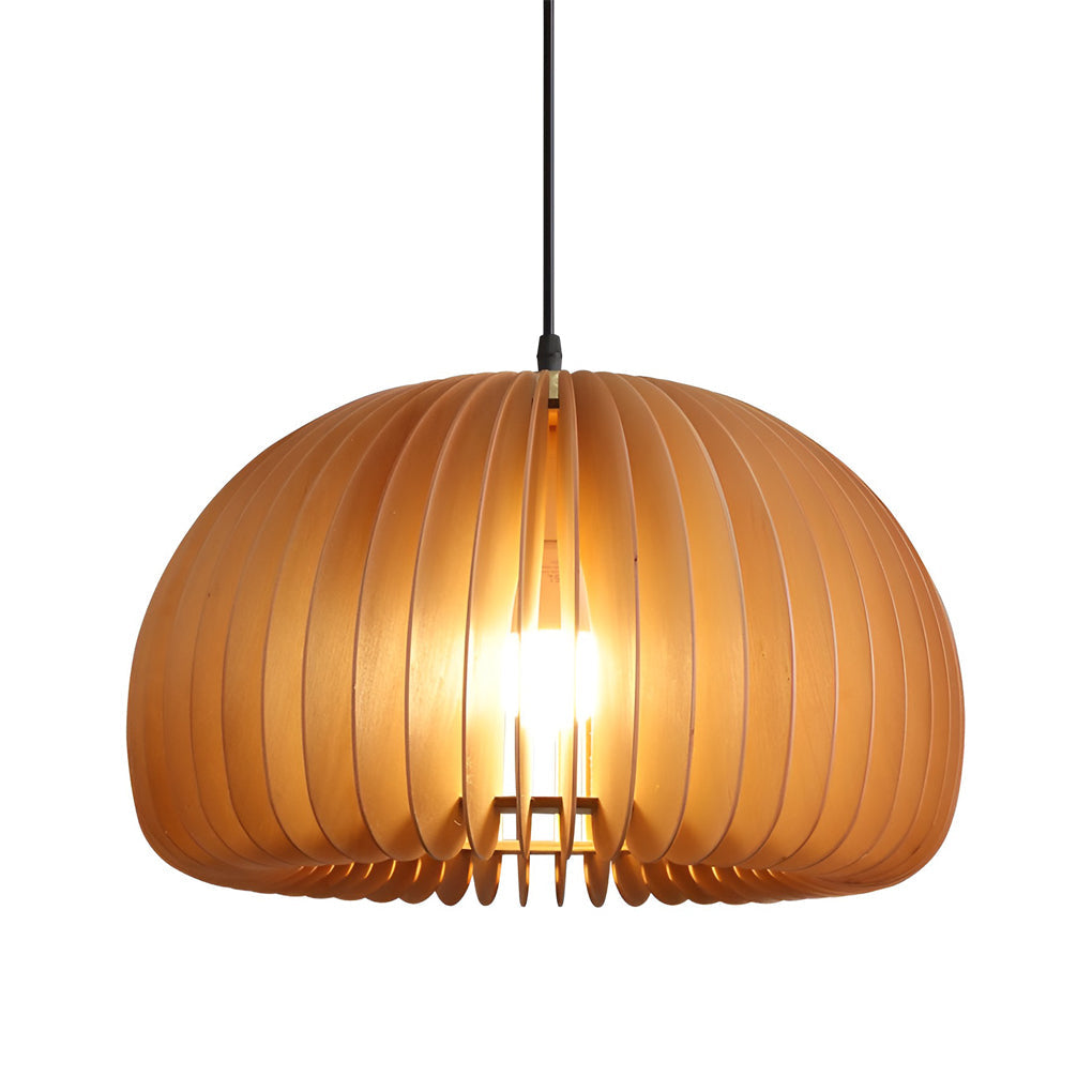 Creative Wood Pumpkin-Shaped Retro Nordic Chandelier Pendant Lighting