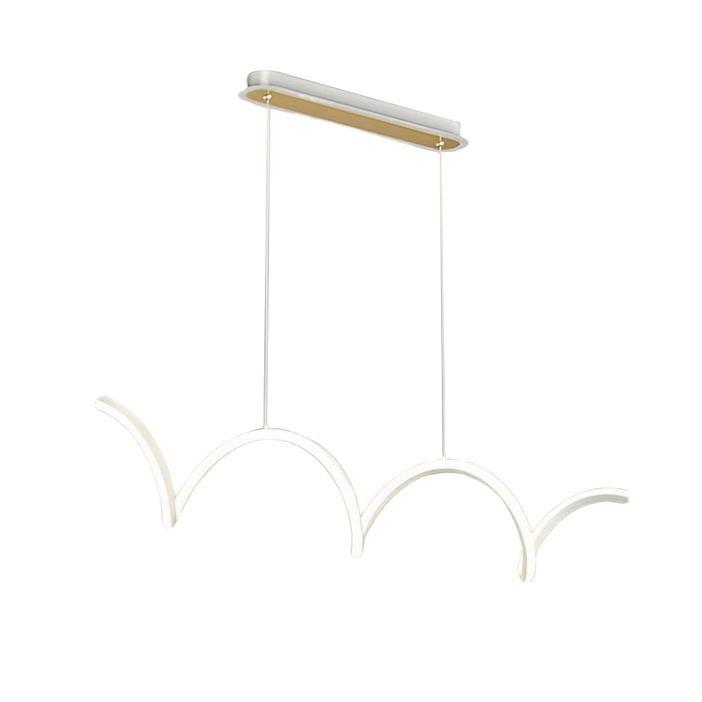 Wave Minimalist Three Step Dimming LED Stepless Dimming Modern Chandelier Design