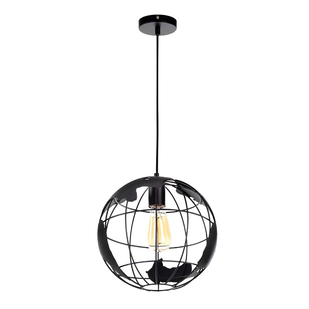 Creative Iron Globe Decorative Retro Industrial Style Chandelier Light Design