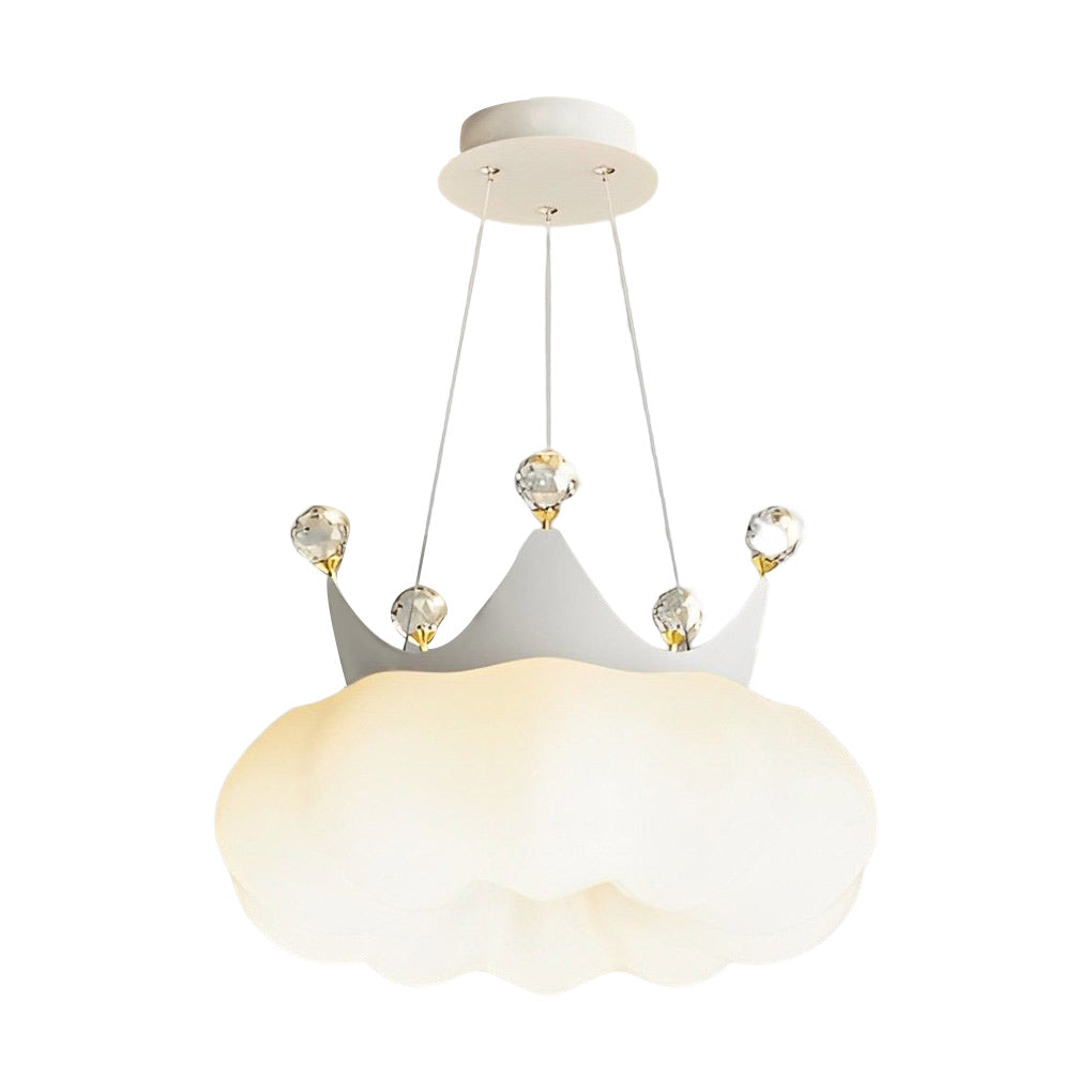Clouds Crystal Crowns LED Three Step Dimming Ins Modern Chandelier Light Design