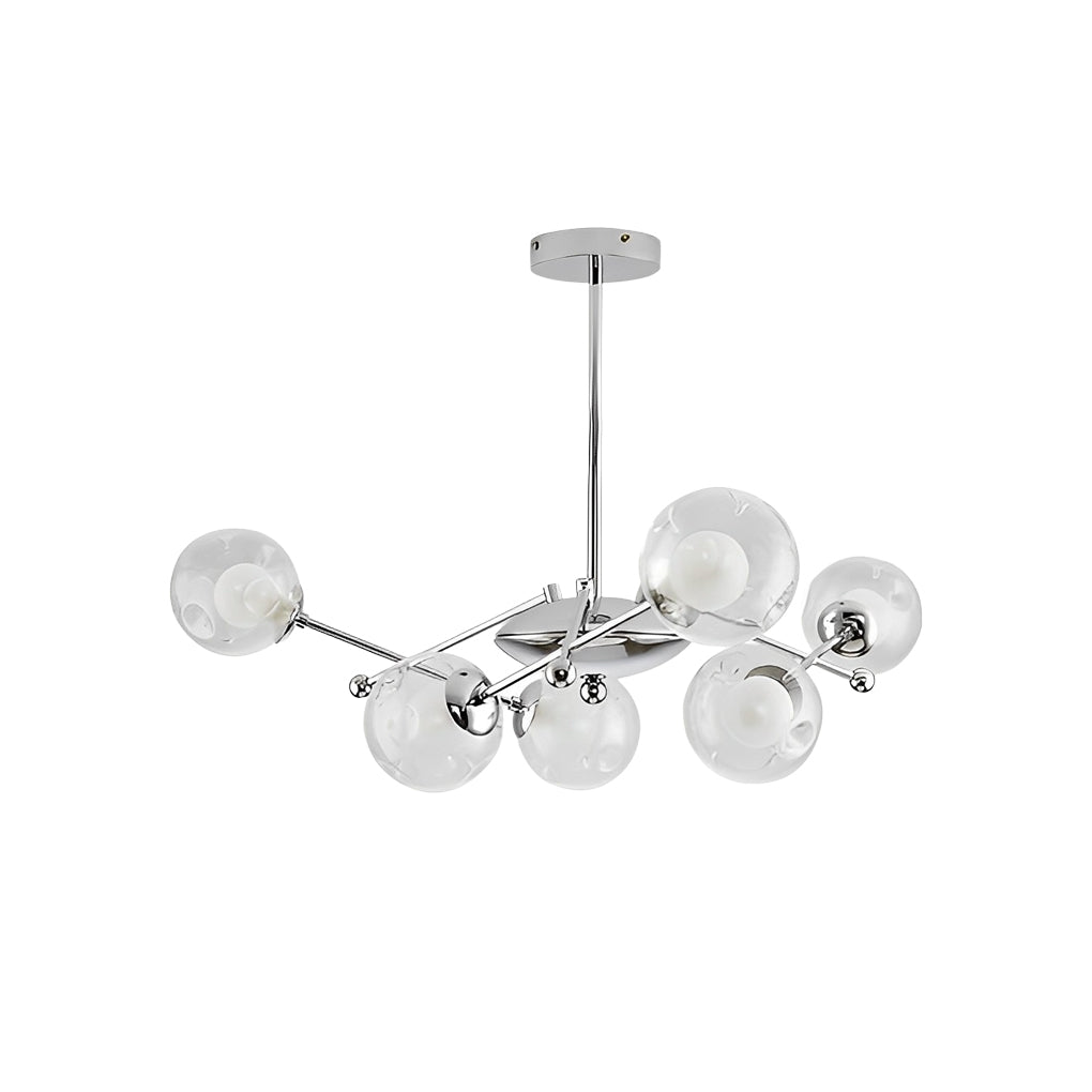 Minimalist Three Step Dimming Glass Globe American Style Chandelier Design