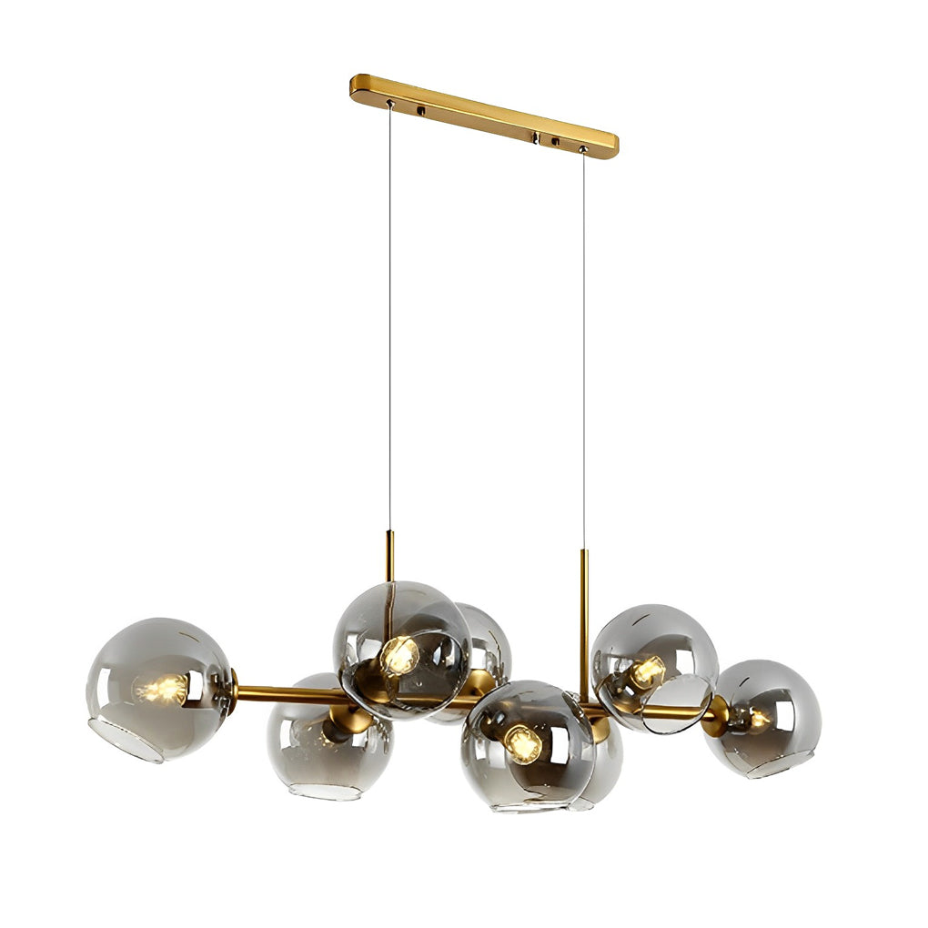 8 Lights Glass Shade LED Postmodern Chandelier Dining Room Light Fixtures Design