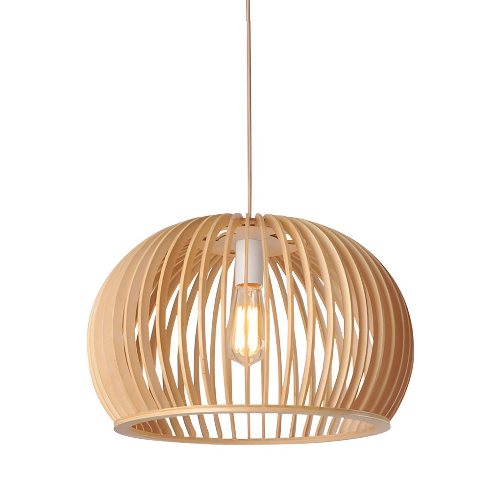 Semi-circle Wood Lantern Shaped Nordic Chandelier Kitchen Pendant Lightinging