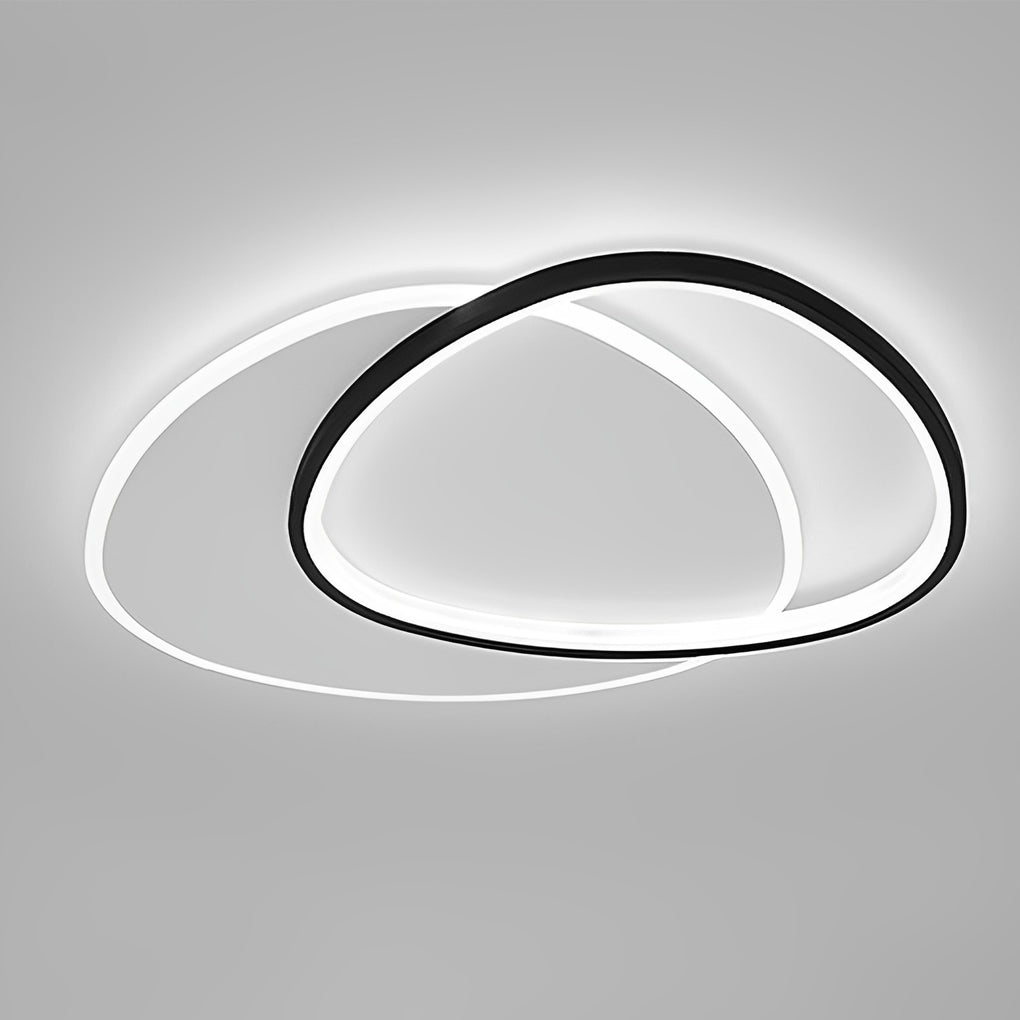 White Black Flush Mount Lights Unique Circle Iron Acrylic Lights Design
