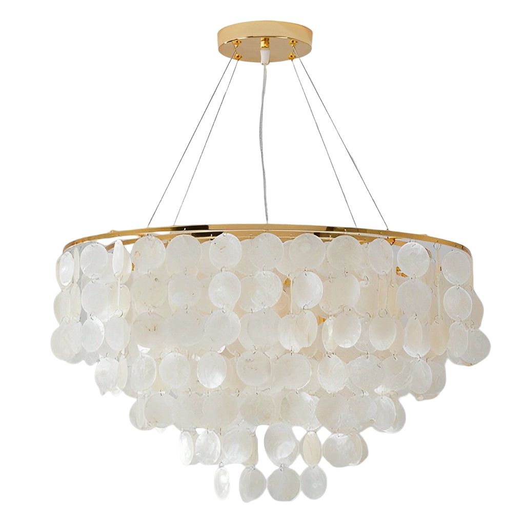 Round Shells Pieces Electroplated Iron LED Nordic Chandelier Pendant Lightings