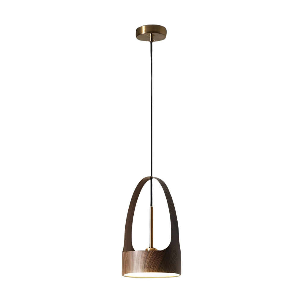 Wood Texture Acrylic LED Creative Nordic Small Chandelier Pendant Light Fixture
