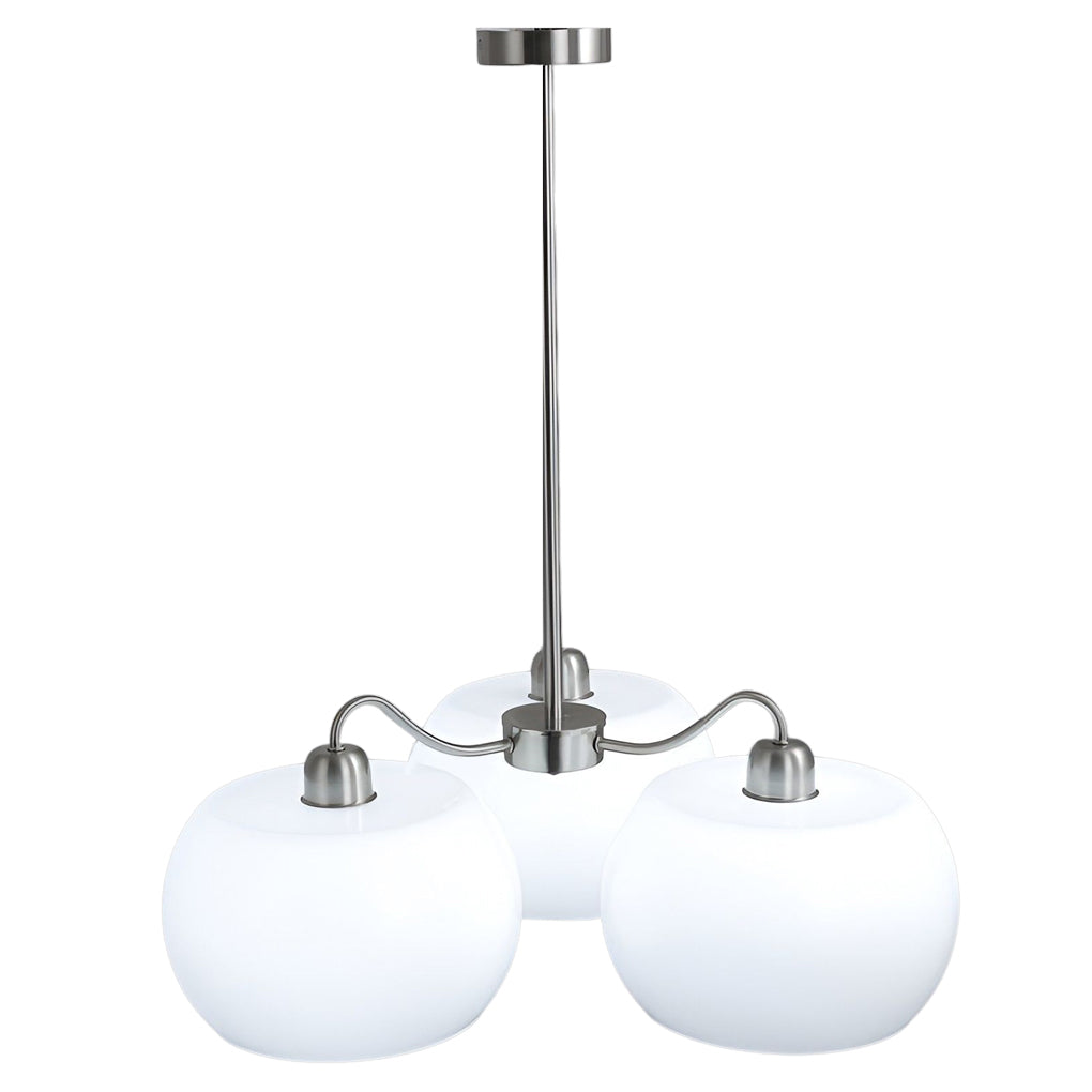 3 Lights Glass E27 White Vintage Chandelier Pendant Light Hanging Light Fixture