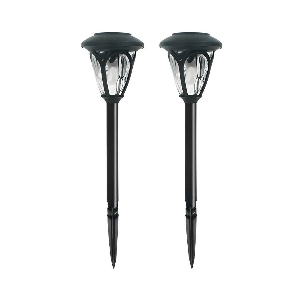 2-PCS Cheap Solar Lawn Lights Modern Black Smart LED Lights