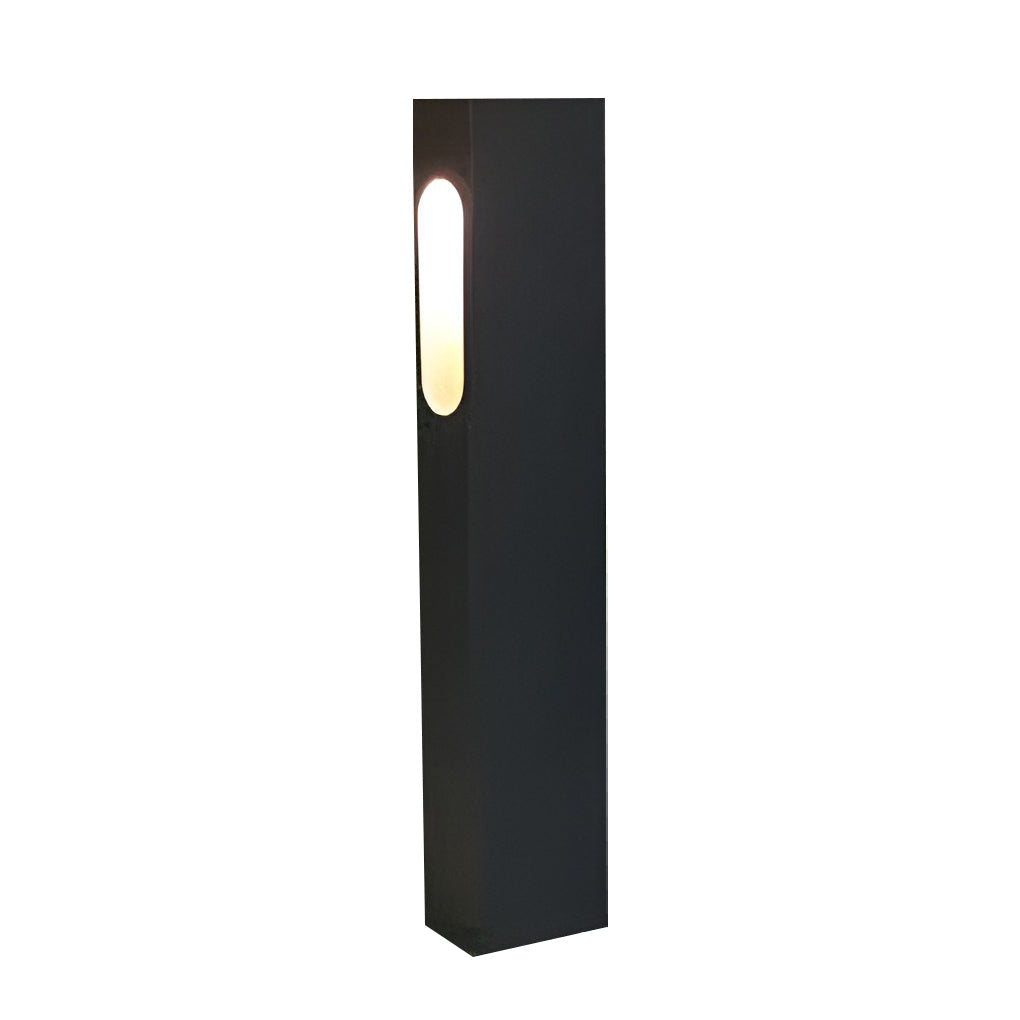 Modern 7W COB LED Pathway Light Black Rectangular Aluminum Outdoor Lawn Light