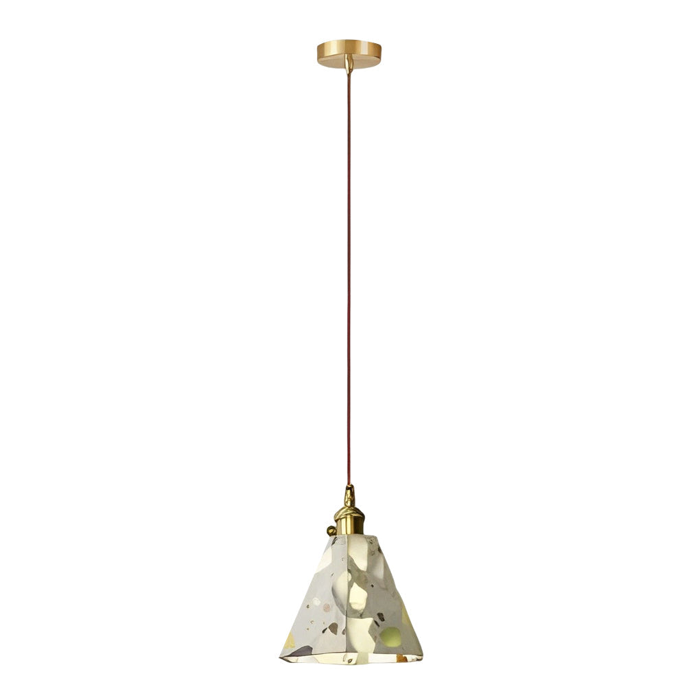 Retro Creative Terrazzo Concrete Eye Protection Nordic LED Chandelier Design