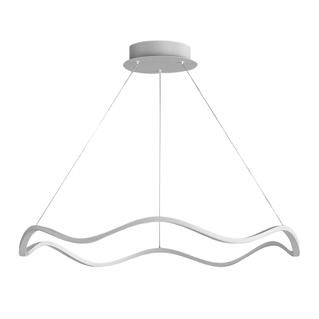 Circular Wavy LED Stepless Dimming Modern Chandelier Hanging Ceiling Light Fixture