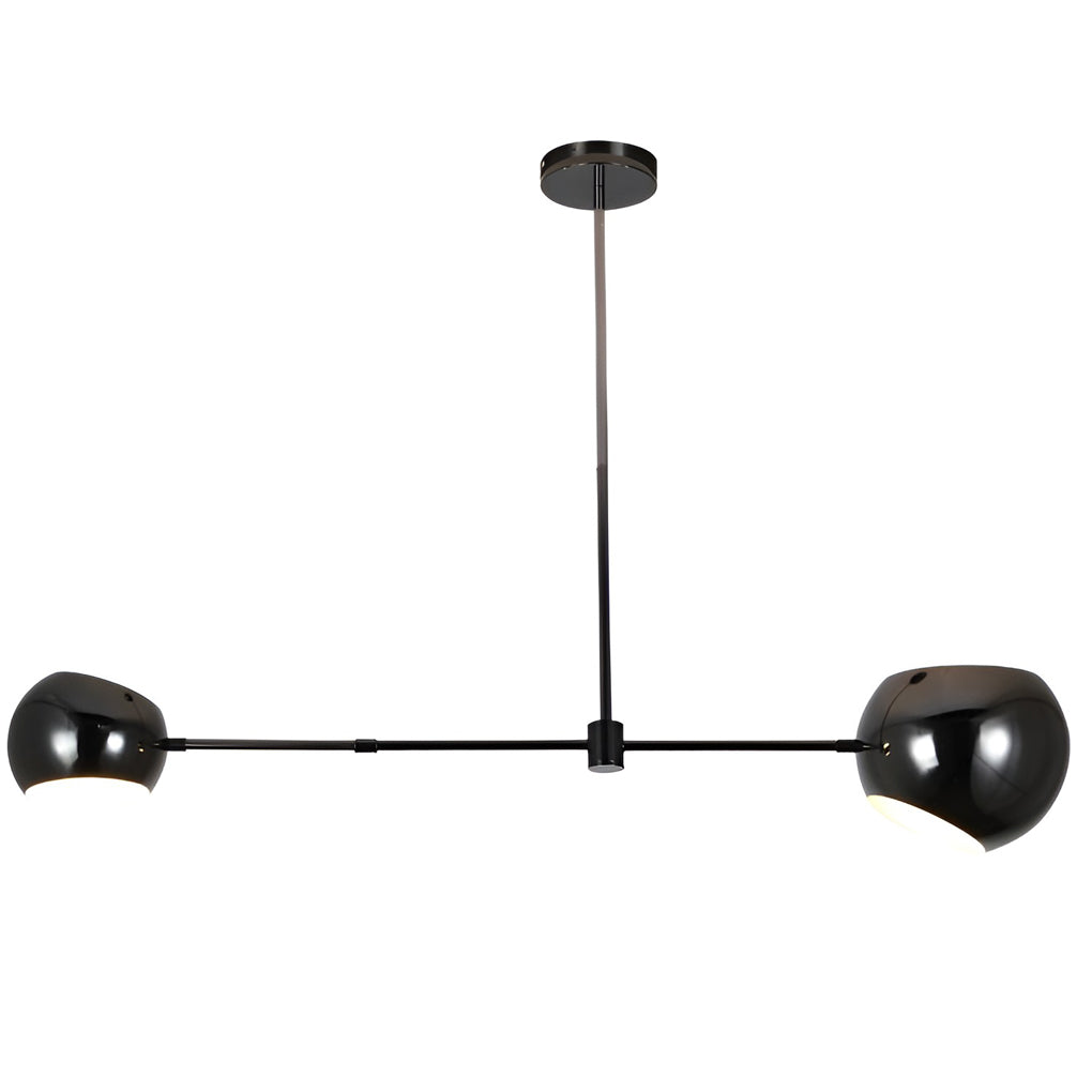 Geometric Linear Electroplating Black Modern Chandelier Hanging Ceiling Lightings