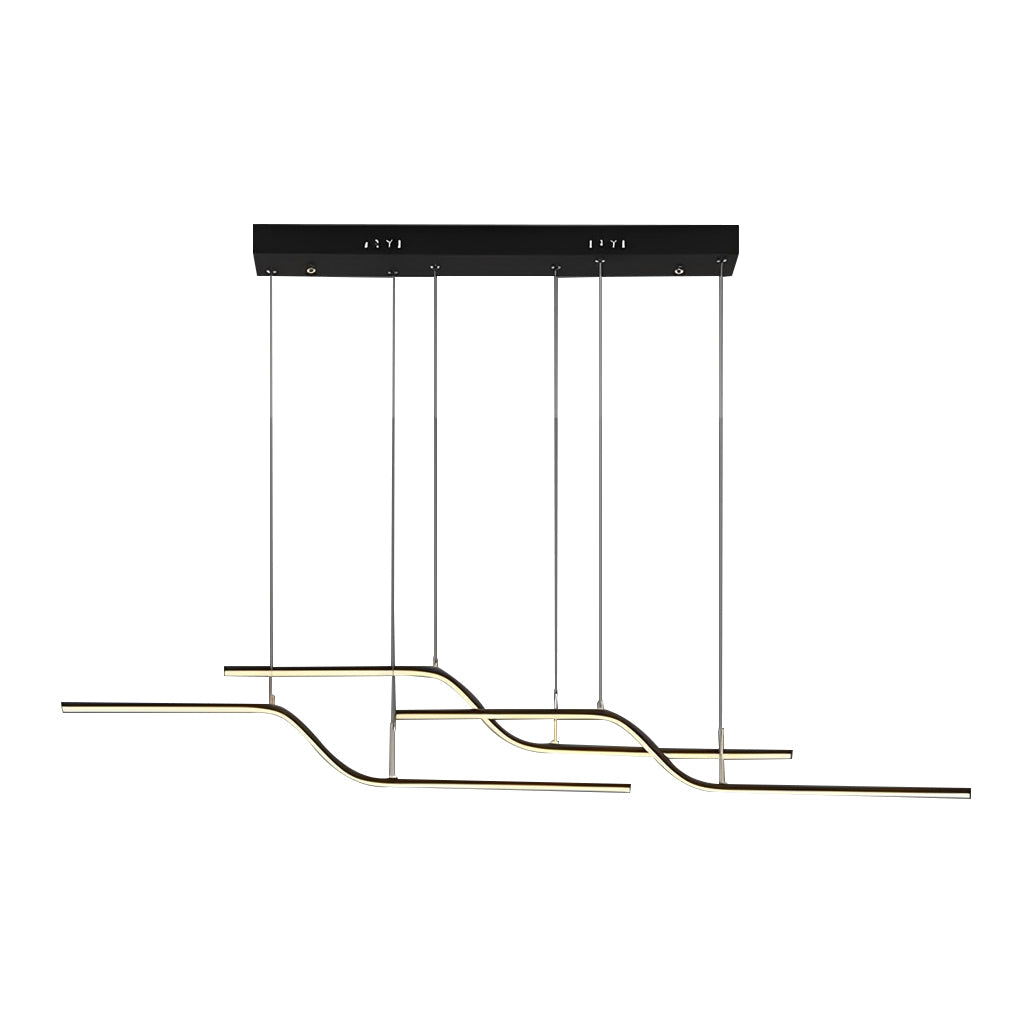 Z Shape Lines Smart Stepless Dimming with Remote Nordic Chandelier Design