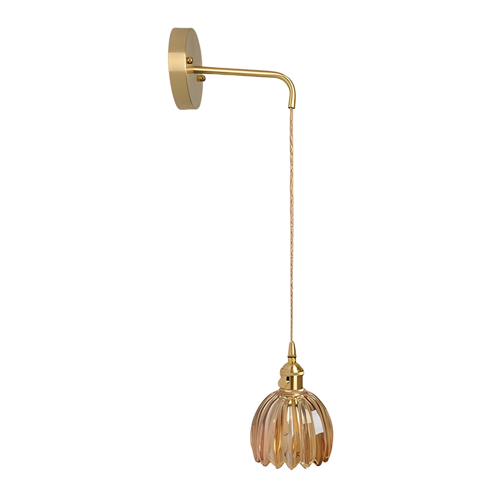 Flower Shape Glass Creative Artistic LED Nordic Hanging Ceiling Light Fixture