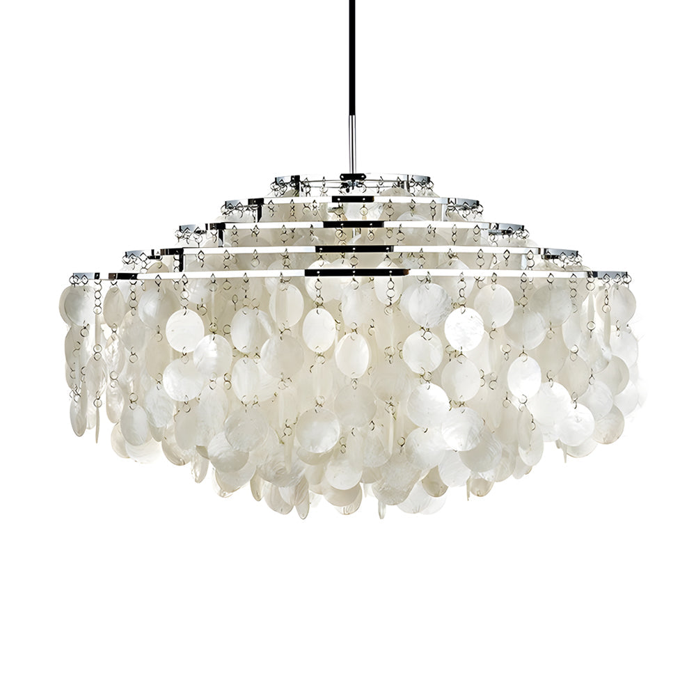 Seashell Discs Chandelier - 39.4'' Chain Length Pendant Lightings