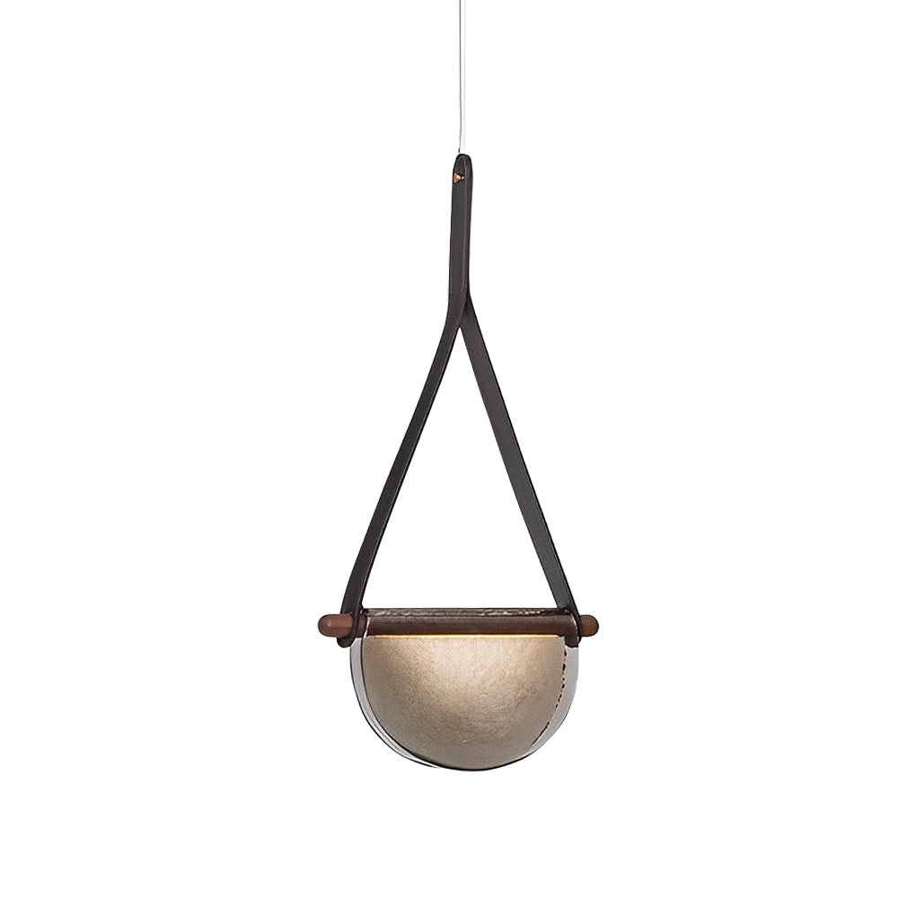 Creative Folded Semicircular Glass LED Post-Modern Belt Chandelier Design