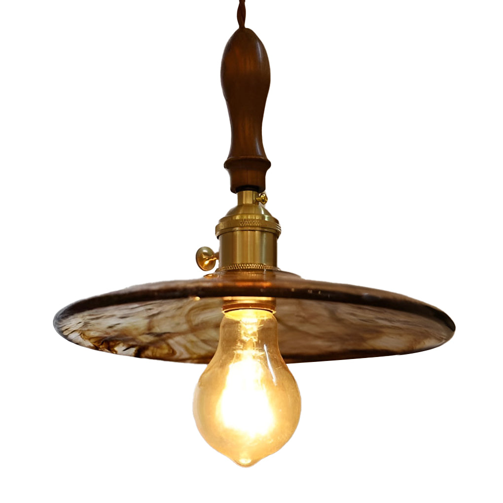 Circular Brown Glass LED 4W Creative Retro Island Lights Pendant Lightings