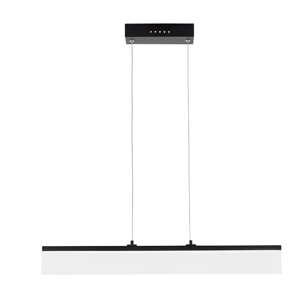 Minimalist Linear Strip Stepless Dimming LED Black Modern Chandelier Design