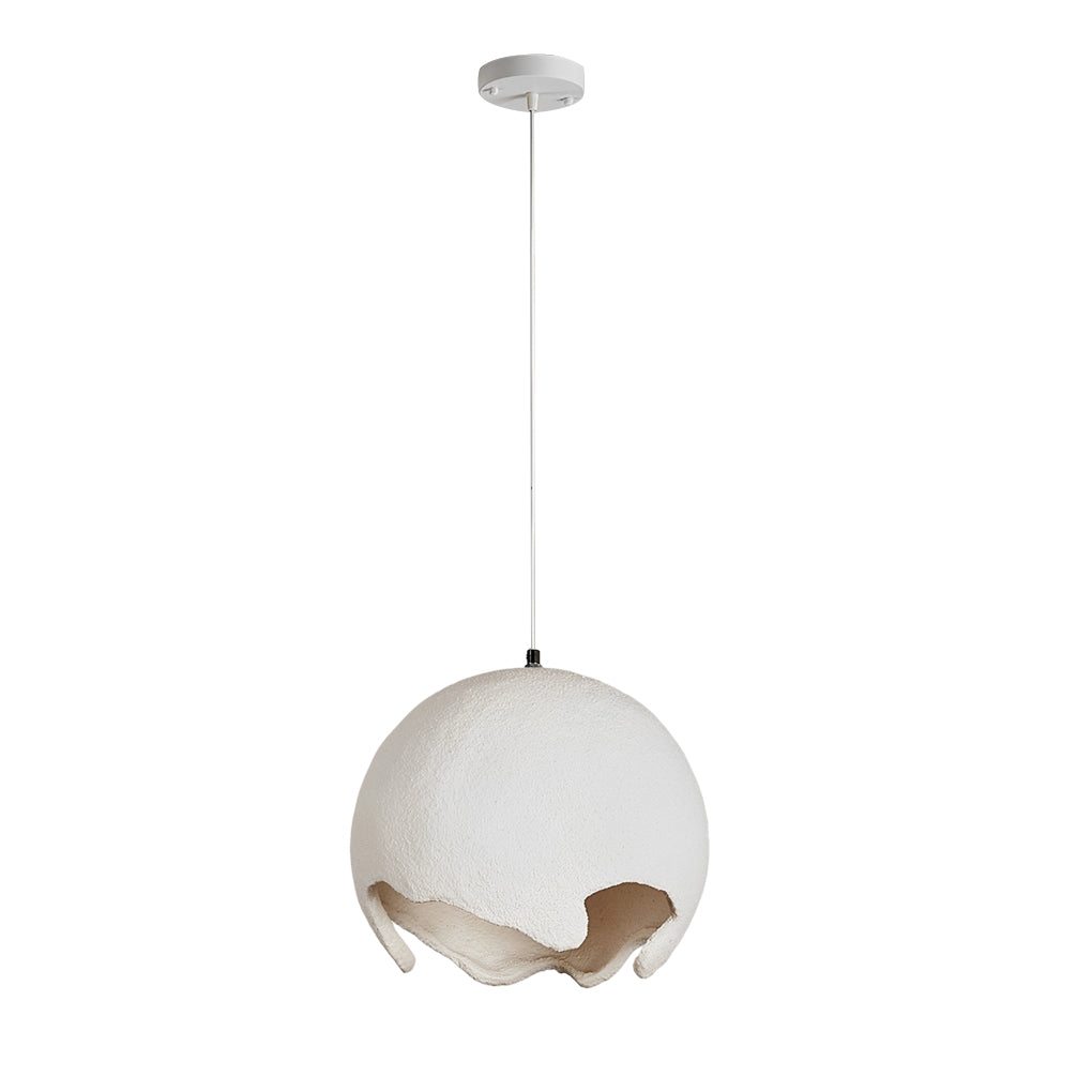Irregular Ball Creative Ins Creamy White Japanese Style Chandelier Light Design