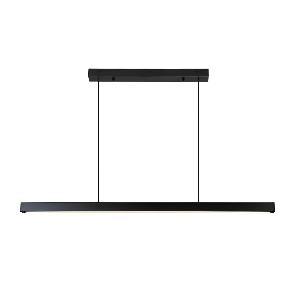 Minimalist Strip Stepless Dimming LED Black Modern Chandelier Pendant Lightings