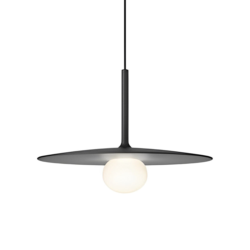 Round Creative Glass Iron LED Black Nordic Pendant Lightinging Chandelier