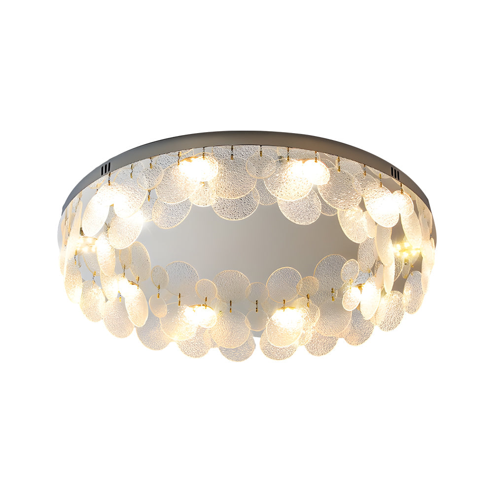 Small Glass Seashells 3 Step Dimming Simple Post-Modern Ceiling Light Fixture