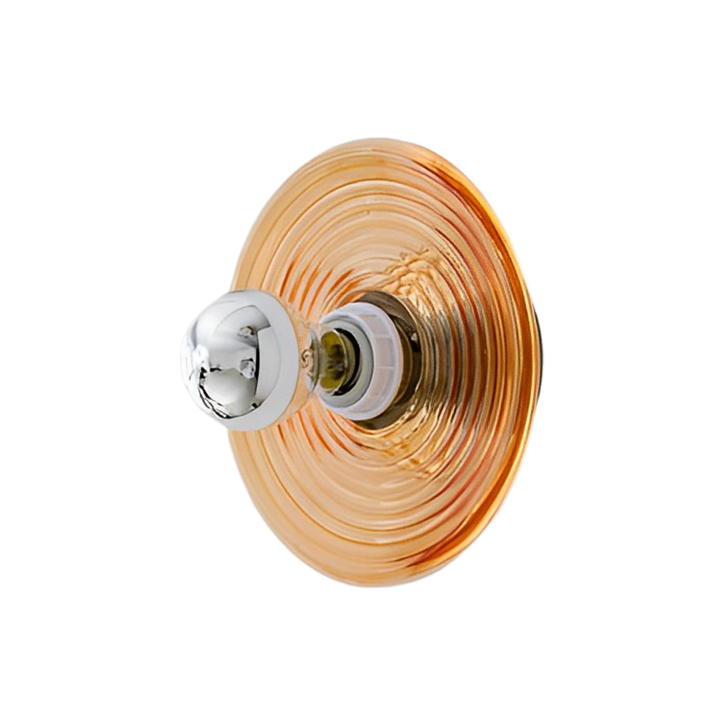Round Stripes Glass Electroplated Iron Nordic Wall Light Fixture Ceiling Lights