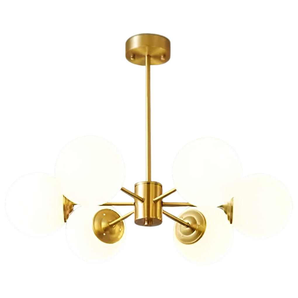 6 Lights Three Step Dimming LED Nordic Chandelier Kitchen Island Lighting Design