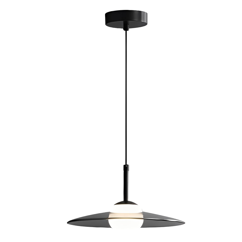 Minimalist Glass UFO LED Black Nordic Chandelier Kitchen Pendant Lightinging