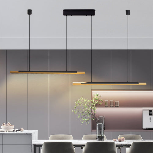 Upgrade your interior with a 2 light linear pendant featuring minimalist dual-head ceiling lights for clean, balanced illumination.