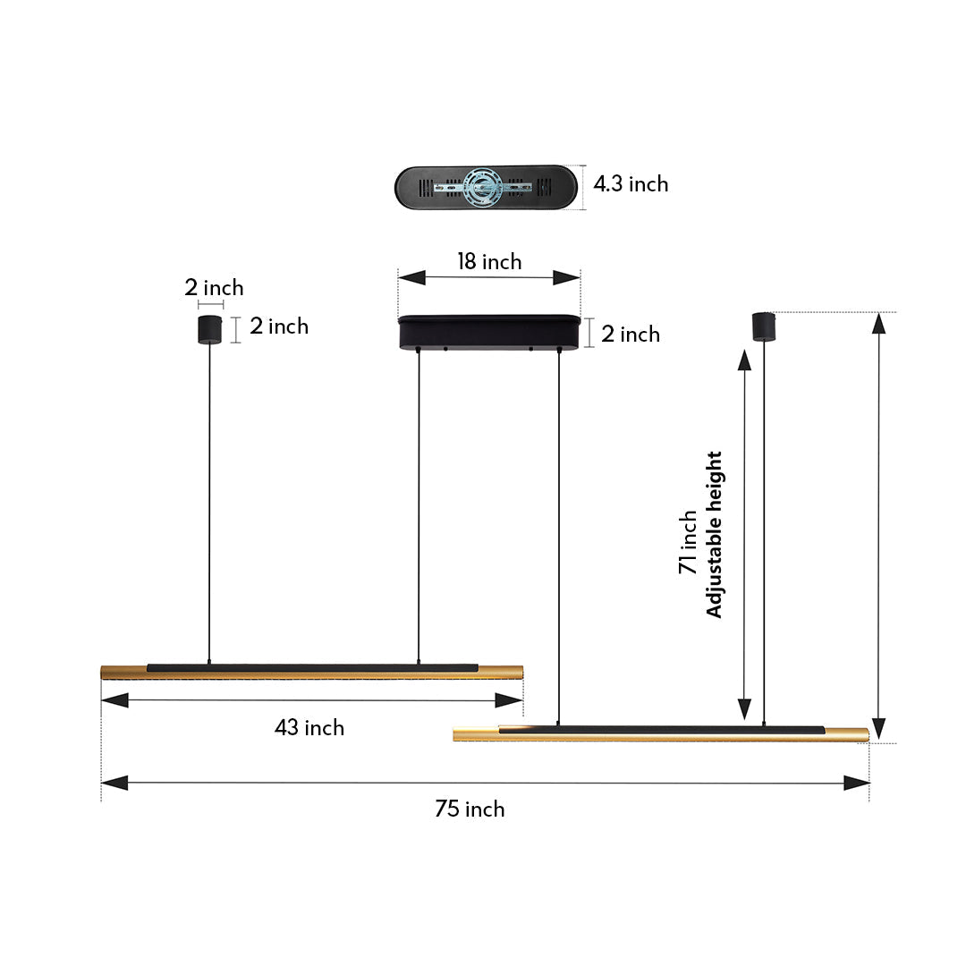 Refresh your space with a 2 light linear pendant offering minimalist dual-head ceiling lights for modern living.