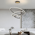 2/3 Rings Adjustable Luxury 3 Step Dimming Modern Chandelier Hanging Lights