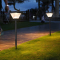 27.6 - Inch H Modern Black LED Solar Pathway Post Light