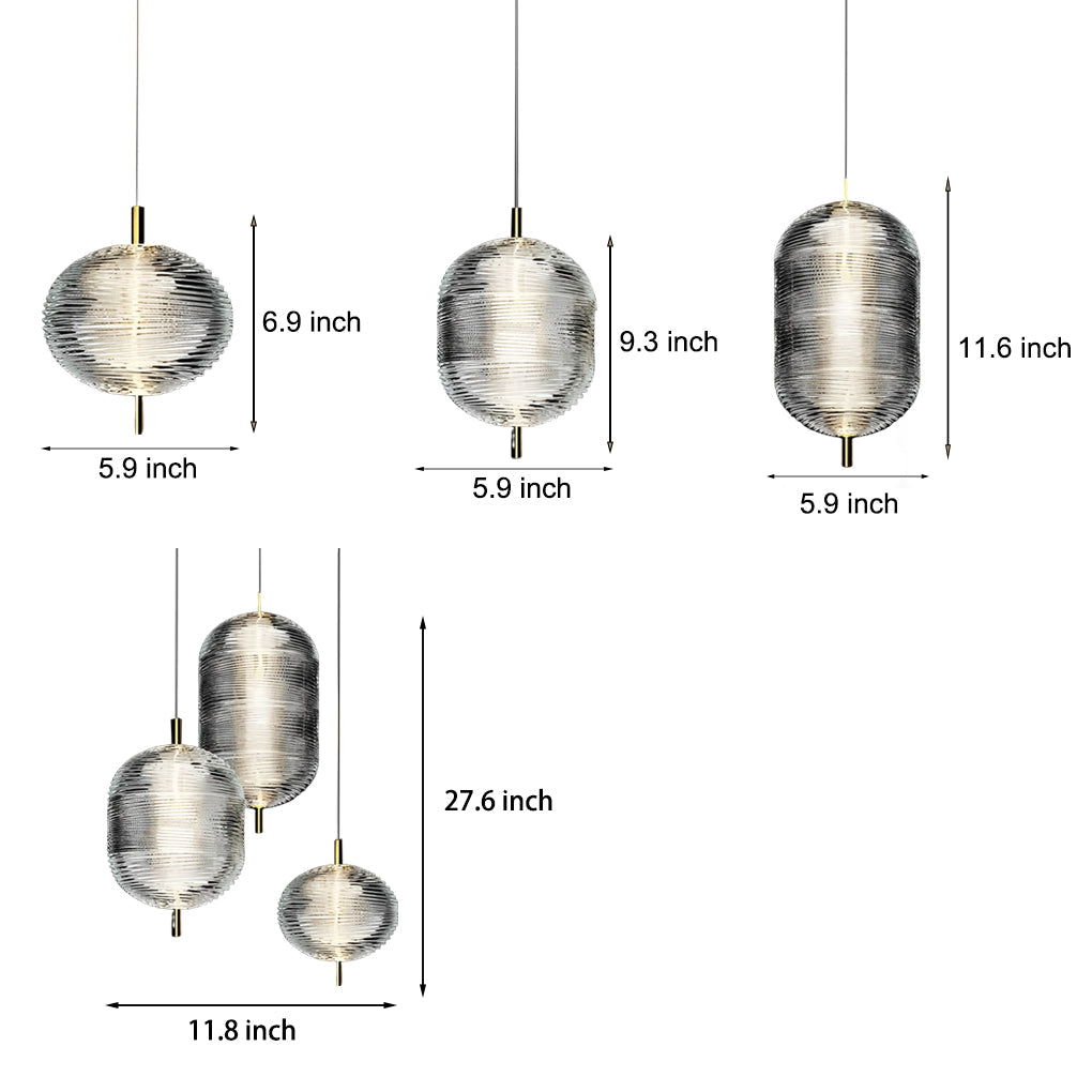 Personality Glass Shade LED Iron Creative Nordic Chandelier Pendant Lightings