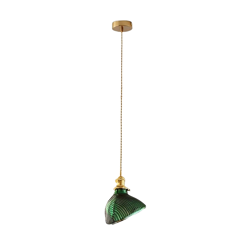 Creative Personality LED Copper Glass Green Retro Nordic Pendant Lightings