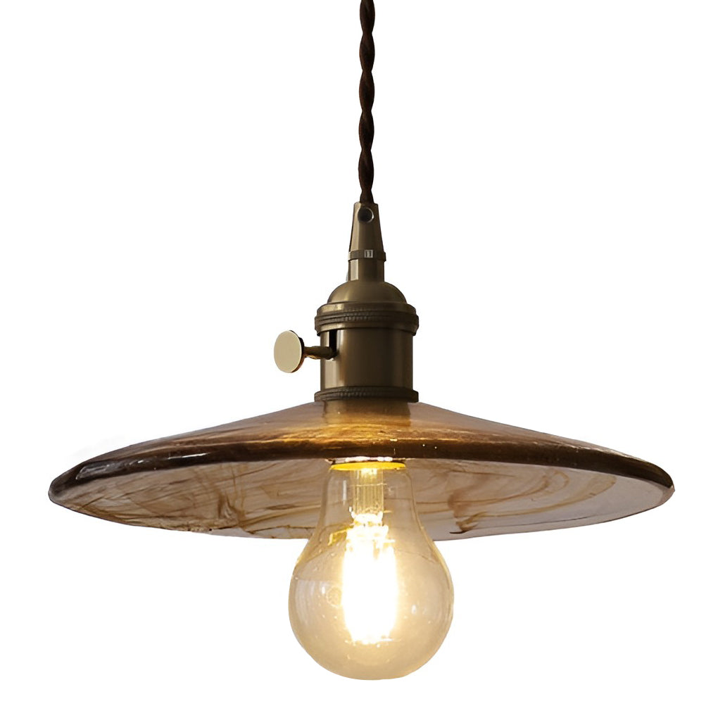 Circular Brown Glass LED 4W Creative Retro Island Lights Pendant Lightings