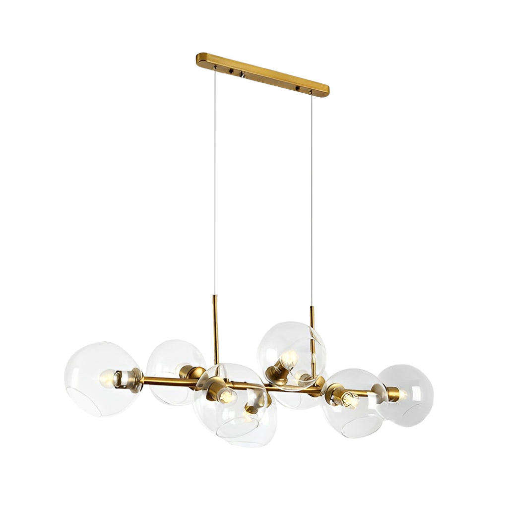 8 Lights Glass Shade LED Postmodern Chandelier Dining Room Light Fixtures Design