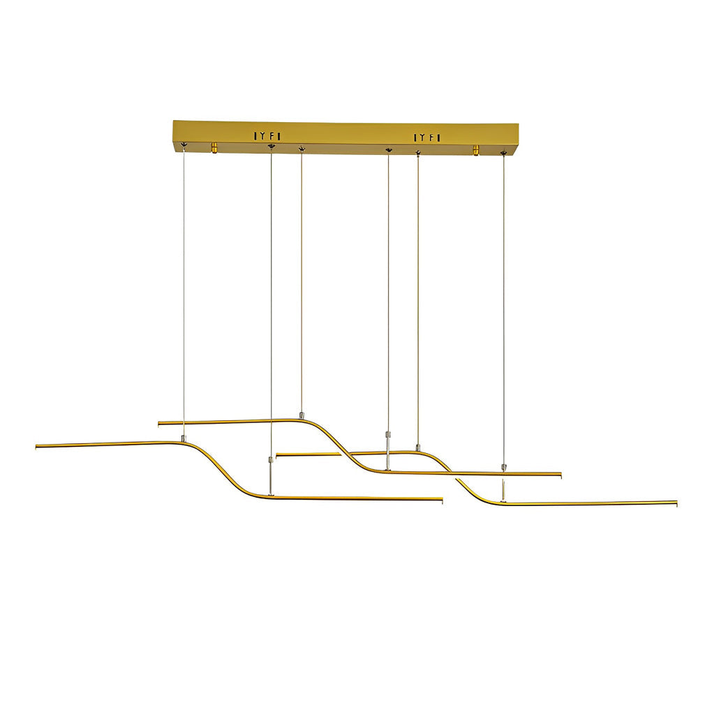 Z Shape Lines Smart Stepless Dimming with Remote Nordic Chandelier Design