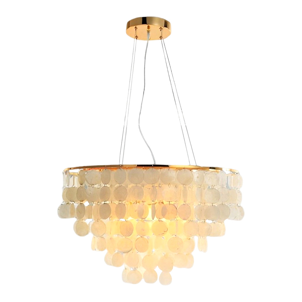 Round Shells Pieces Electroplated Iron LED Nordic Chandelier Pendant Lightings