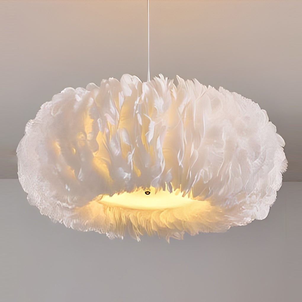 Minimalist Feathers White Creative Modern Pendant Lightinging Chandelier